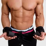 Fitness háky Iron Aesthetics Lifting hooks, čierne · záber 3