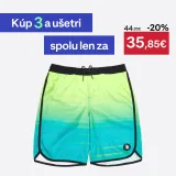 DECATHLON Chlapčenské boardové šortky 500 Offshore, zeleno-modré 12-13 r (151-160 cm) · záber 1