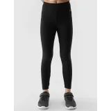 Dievčenské legíny 4F JUNIOR TIGHTS-JWSS24TTIGF130-20S-DEEP BLACK · záber 2