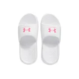 Dámské pantofle (plážová obuv) UNDER ARMOUR UA W Ignite Select white white super pink · záber 3