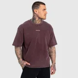 Pánske tričko Iron Aesthetics X Washed, burgundy · záber 3