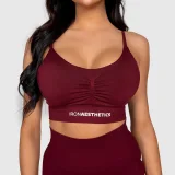 Športová podprsenka Iron Aesthetics Inspire, bordová · záber 4
