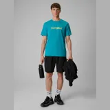 T-shirt regular s potlačou pánsky - tyrkysový - Farba: tyrkysová | Pohlavie: Pánske · záber 4