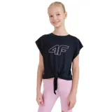 Dívčí tréninkové tričko s krátkým rukávem 4F JUNIOR TSHIRT FNK F1184-20S-DEEP BLACK · záber 3