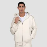 Суичър с цип Relay Pearl - GymBeam - Размер: S | Цвят: béžová | Тегло: 0,60386 g | Опаковка: 34 · záber 1