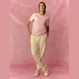 Teplákové jogger kalhoty dámské - krémové · záber 1