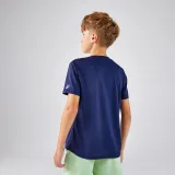 KUIKMA Detské tenisové tričko Essentiel tmavomodré 5-6 r (113-122 cm) · záber 2