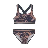 Lány fürdőruhák COLOR KIDS Bikini W. Contrast Straps, AOP-5077-Coral Blush · záber 1