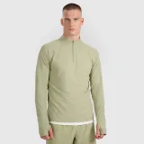 Pánská běžecká mikina regular rychleschnoucí - olivová/khaki · záber 1