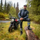 Moto nohavice W-TEC Modock Farba čierno-modro-fluo žltá, · záber 2