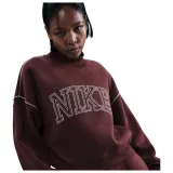 Dámská zateplená mikina NIKE W NSW PHNX FLC LOGO MOCK NECK BURGUNDY CRUSH · záber 3