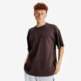 DECATHLON Pánske oversize tričko Elementals hnedé S · záber 1