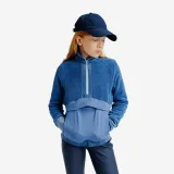 FOUGANZA Detská hrejivá jazdecká mikina sivomodrá 7-8 r (123-130 cm) · záber 1