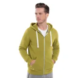 Pánská zateplená mikina se zipem VOLCANO B-STAR-301M-LIME MEL · záber 1