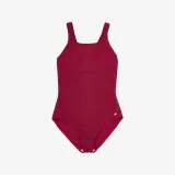 DECATHLON Dievčenské jednodielne plavky 100 Vera fialové 10-11 r (141-148 cm) · záber 2