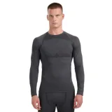 Pánské termo tričko s dlouhým rukávem 4F SEAMLESS UNDERWEAR M237-WAW25USEAM237-21M-BLACK MELANGE · záber 1