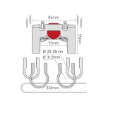 RIXEN & KAUL Držiak Klickfix na riadidlá 26 / 31,8 mm bez · záber 2