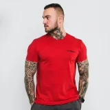 GymBeam Tričko Basic Cherry Red - Velikost: S | Barva: červená | Hmotnost: 0,12 kg | Balení: 72 · záber 4