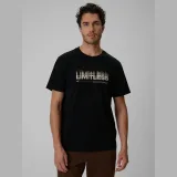 T-shirt regular s potiskem pánské - černé · záber 1