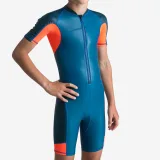 DECATHLON Chlapčenská plavecká kombinéza Kloupi modro-červená 5-6 r (113-122 cm) · záber 1
