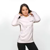 GymBeam Dámská mikina PRO Hoodie White - Velikost: XS | Barva: biela | Pohlavie: Dámské | Hmotnost: 0,37 kg | Balení: 24 · záber 2