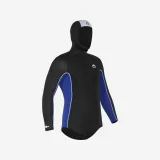 DECATHLON Pánska potápačská neoprénová bunda s kapucňou SCD 5,5 mm čierno-modrá 3XL · záber 1