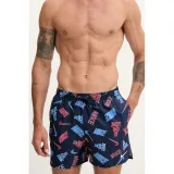 Férfi fürdőnadrág NIKE SWIM Breaker Tossed Logo 5 BLUE RED · záber 4