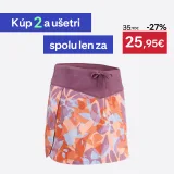 QUECHUA Dámska turistická šortková sukňa NH500 oranžová XS-S · záber 1
