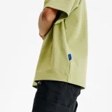 DECATHLON Pánske oversize tričko Elementals khaki XS · záber 2