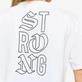 DOMYOS Dámsky fitness crop top voľného strihu biely M · záber 2