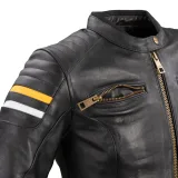 Dámska kožená moto bunda W-TEC Stripe Lady Farba čierna, · záber 5