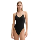 Női egyrészes fürdőruhák NIKE SWIM Swoosh Terry Towelling Black · záber 1