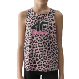 Dívčí tílko 4F JUNIOR TSHIRT-4FJWSS24TTSHF1141-56A-LIGHT PINK ALLOVER · záber 3