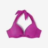 DECATHLON Vrchný diel dámskych plaviek Elena Folk s push-up efektom fialový 80E · záber 2
