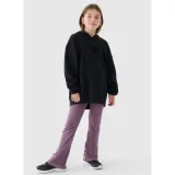 Dívčí mikina s kapucí 4F JUNIOR SWEATSHIRT-JWAW24TSWSF1218-20S-DEEP BLACK · záber 3