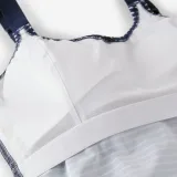 DECATHLON Dámske jednodielne plavky Aya pre tehotné ženy modro-biele L · záber 2