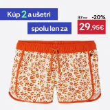 DECATHLON Dámske šortkové plavky na surf Tini Graou leopardí vzor béžové XS-S · záber 1