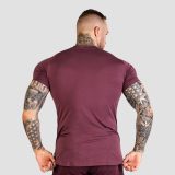 GymBeam TRN Fitted póló Eggplant - Méret: S | Szín: Fialová | Tömeg: 0,18 g | Csomag: 110 · záber 2
