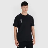 Pánské tričko oversize s potiskem - černé · záber 1