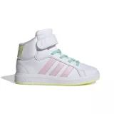 Dívčí rekreační obuv ADIDAS Grand Court Mid cloud white clear pink ice yellow · záber 1