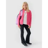Dívčí fleecová mikina se zipem 4F JUNIOR FLEECE-JWMM00TFLEF261-55S-HOT PINK · záber 4