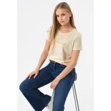 Dámske tričko s krátkym rukávom VOLCANO T-DECORE-CREAM · záber 3