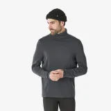 WEDZE Pánske spodné termotričko z vlny merino BL TOP 500 Woolneck rolákový golier sivé L · záber 1