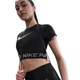Dámske tréningové tričko s krátkym rukávom NIKE PRO W NP DF SS TOP TT GRX BLACK WHITE WHITE · záber 3
