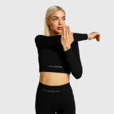 Dámsky Crop Top Iron Aesthetics Rib, čierny · záber 5