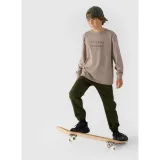 Chlapecké tričko s dlouhým rukávem 4F JUNIOR LONGSLEEVE-JWAW24TLONM294-26S-WARM LIGHT GREY · záber 5