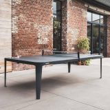 ping pong és étkező asztal kültéri Cornilleau Hyphen 7' sötét kő színben (szürke-fekete) · záber 1