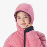 QUECHUA Detská prešívaná turistická bunda MH 500 7-15 r. ružová 8-9 r (131-140 cm) · záber 2