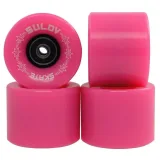 Sulov Kolečka Penny board Neon Pink 60 x 45mm 85a sada 4ks s ložisky (VÝPRODEJ) · záber 1