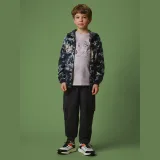 Chlapecký regular fleece s kapucí - multicolor · záber 2